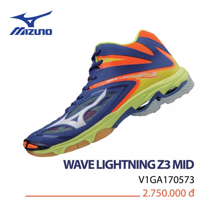 Giày bóng chuyền Lightning Z3 MID xanh chính hãng mẫu mới nhất của mizuno |  